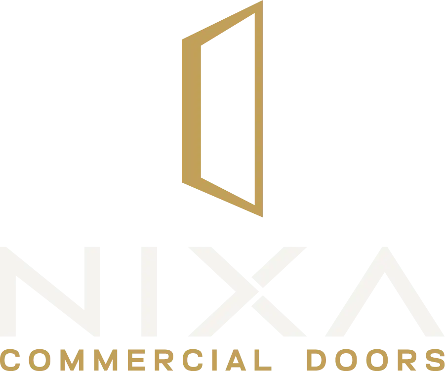 Nixa Commercial Doors logo, vertical