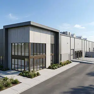 Industrial logistics facility with Nixa access systems
